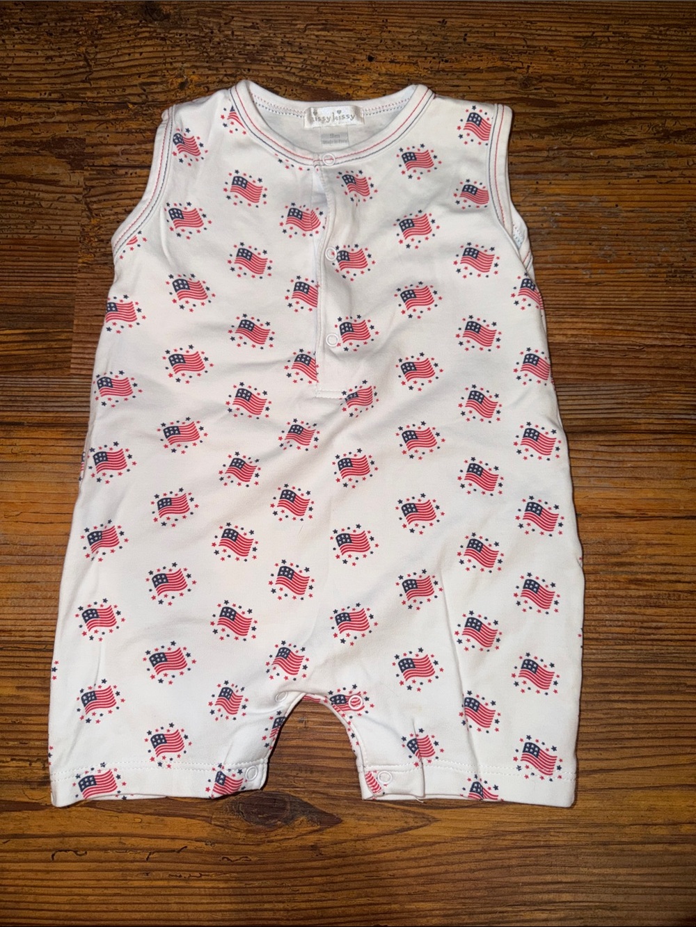 Kissy Kissy American Flag Romper